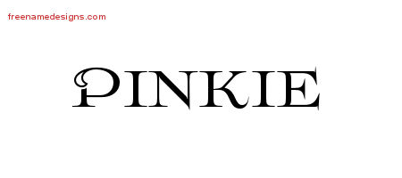Flourishes Name Tattoo Designs Pinkie Printable