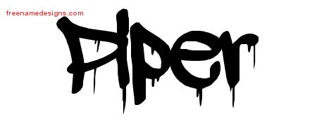 Graffiti Name Tattoo Designs Piper Free Lettering