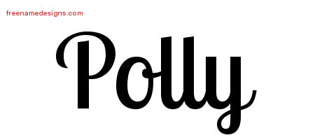 Handwritten Name Tattoo Designs Polly Free Download