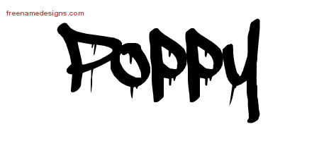 Graffiti Name Tattoo Designs Poppy Free Lettering