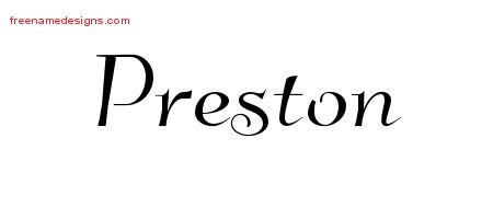 Elegant Name Tattoo Designs Preston Download Free