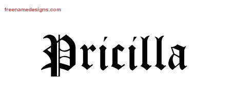 Blackletter Name Tattoo Designs Pricilla Graphic Download Blackletter Name Tattoo Designs Pricilla Graphic Download