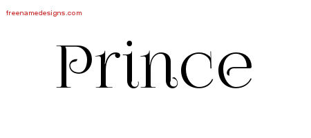 Vintage Name Tattoo Designs Prince Free Printout