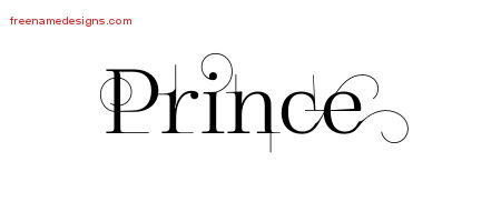 Decorated Name Tattoo Designs Prince Free Lettering