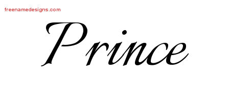 Calligraphic Name Tattoo Designs Prince Free Graphic