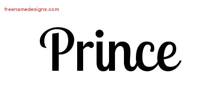 Handwritten Name Tattoo Designs Prince Free Printout