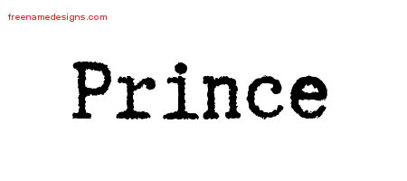 Typewriter Name Tattoo Designs Prince Free Printout