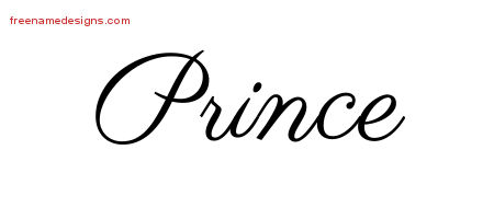 Classic Name Tattoo Designs Prince Printable