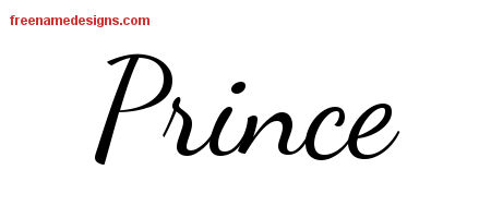 Lively Script Name Tattoo Designs Prince Free Download