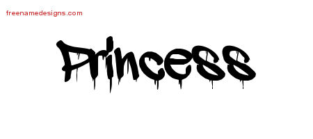 Graffiti Name Tattoo Designs Princess Free Lettering