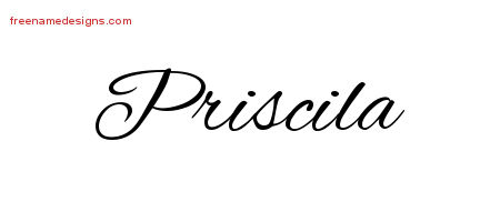 Cursive Name Tattoo Designs Priscila Download Free