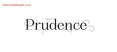 Decorated Name Tattoo Designs Prudence Free