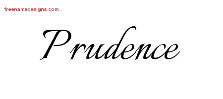 Calligraphic Name Tattoo Designs Prudence Download Free