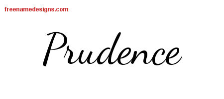 Lively Script Name Tattoo Designs Prudence Free Printout