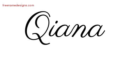 Classic Name Tattoo Designs Qiana Graphic Download