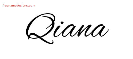 Cursive Name Tattoo Designs Qiana Download Free