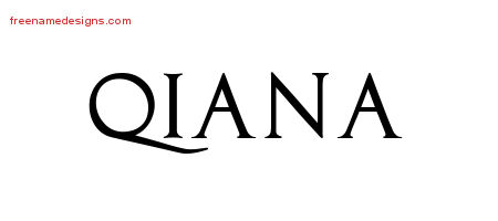 Regal Victorian Name Tattoo Designs Qiana Graphic Download