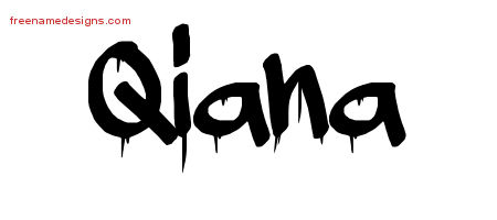 Graffiti Name Tattoo Designs Qiana Free Lettering