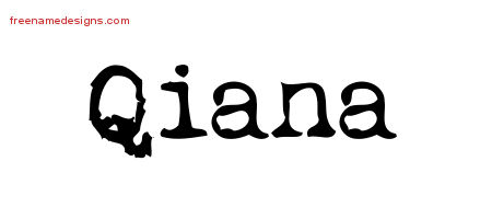 Vintage Writer Name Tattoo Designs Qiana Free Lettering