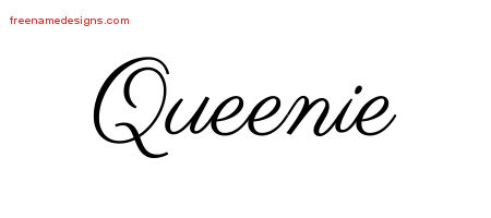 Classic Name Tattoo Designs Queenie Graphic Download