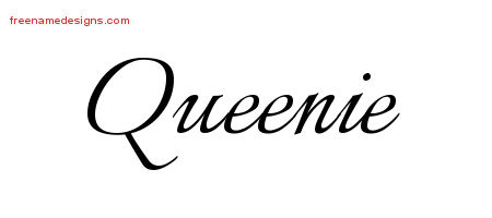 Calligraphic Name Tattoo Designs Queenie Download Free