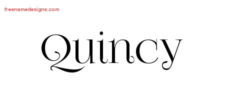 Vintage Name Tattoo Designs Quincy Free Printout