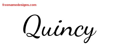 Lively Script Name Tattoo Designs Quincy Free Download