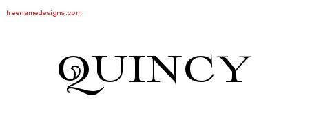Flourishes Name Tattoo Designs Quincy Graphic Download