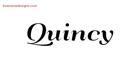 Art Deco Name Tattoo Designs Quincy Graphic Download