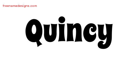 Groovy Name Tattoo Designs Quincy Free