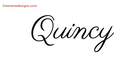 Classic Name Tattoo Designs Quincy Printable