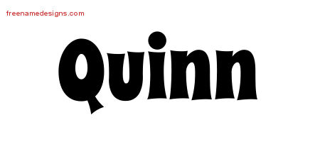 Groovy Name Tattoo Designs Quinn Free Lettering