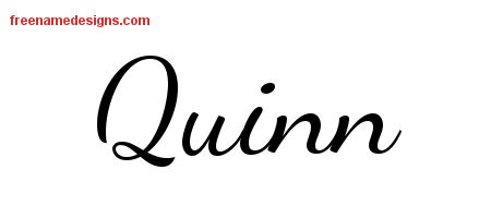 Lively Script Name Tattoo Designs Quinn Free Printout