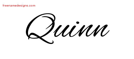 Cursive Name Tattoo Designs Quinn Free Graphic