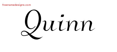 Elegant Name Tattoo Designs Quinn Free Graphic