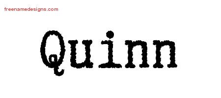 Typewriter Name Tattoo Designs Quinn Free Download