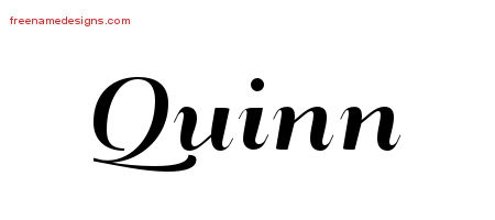 Art Deco Name Tattoo Designs Quinn Graphic Download