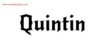 Gothic Name Tattoo Designs Quintin Download Free