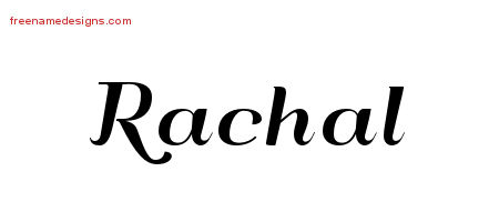 Art Deco Name Tattoo Designs Rachal Printable