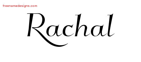 Elegant Name Tattoo Designs Rachal Free Graphic