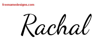 Lively Script Name Tattoo Designs Rachal Free Printout