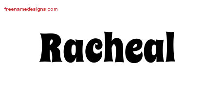 Groovy Name Tattoo Designs Racheal Free Lettering