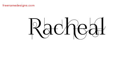 Decorated Name Tattoo Designs Racheal Free