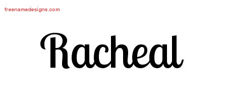 Handwritten Name Tattoo Designs Racheal Free Download