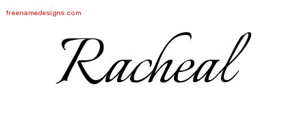 Calligraphic Name Tattoo Designs Racheal Download Free