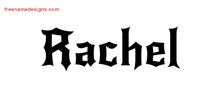 Gothic Name Tattoo Designs Rachel Free Graphic