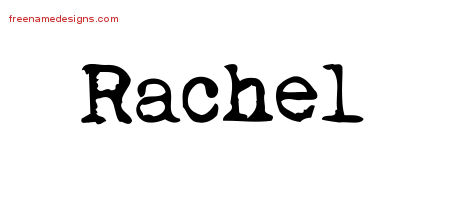 Vintage Writer Name Tattoo Designs Rachel Free Lettering
