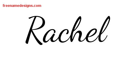 Lively Script Name Tattoo Designs Rachel Free Printout
