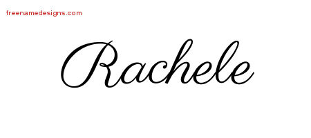 Classic Name Tattoo Designs Rachele Graphic Download