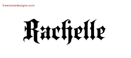Old English Name Tattoo Designs Rachelle Free
